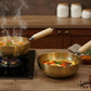 Premium Golden Wok Pan with Wooden Handle