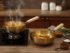 Premium Golden Wok Pan with Wooden Handle