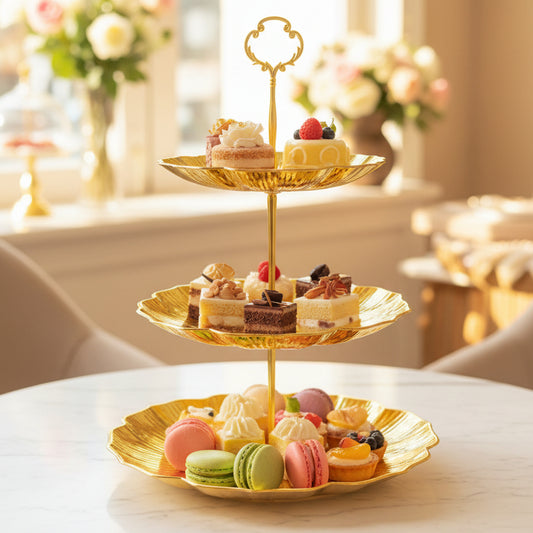 Three Layer PVC Plastic Cake Display Stand