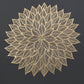 6 Pcs Gold Floral Vinyl Placemats Non Slip Dining Table Placemats