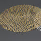 6 Pcs Gold Floral Vinyl Placemats Non Slip Dining Table Placemats