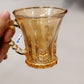 Vintage Amber Glass Cup Set.