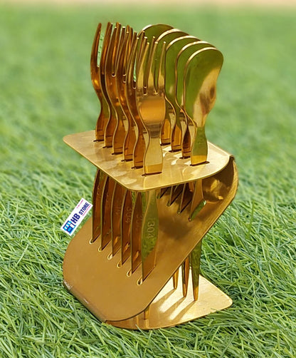 Modern Tableware: Gold & Silver Fork Sets