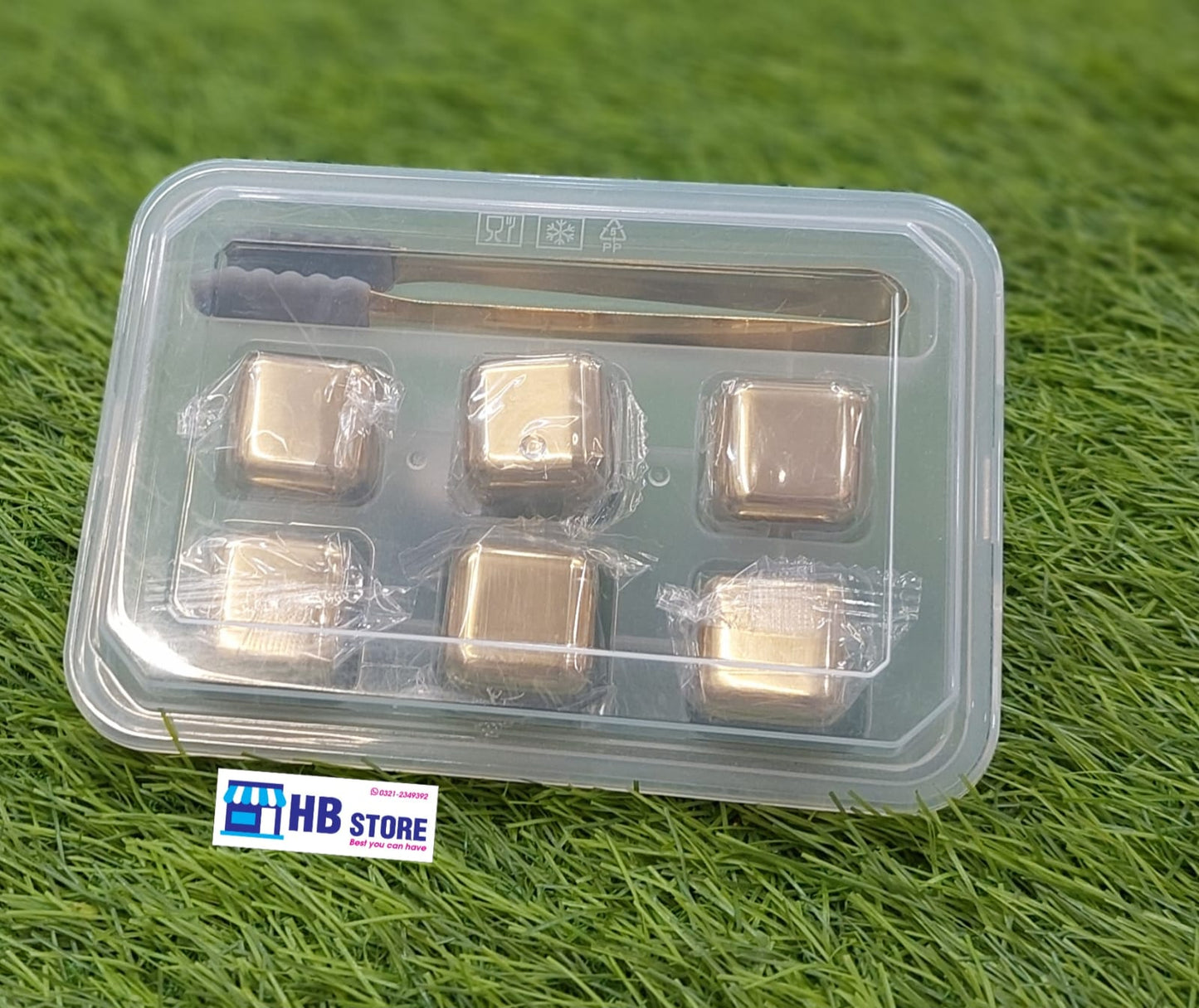 Reusable Stainless Steel Ice Cubes GOLD/SILVER