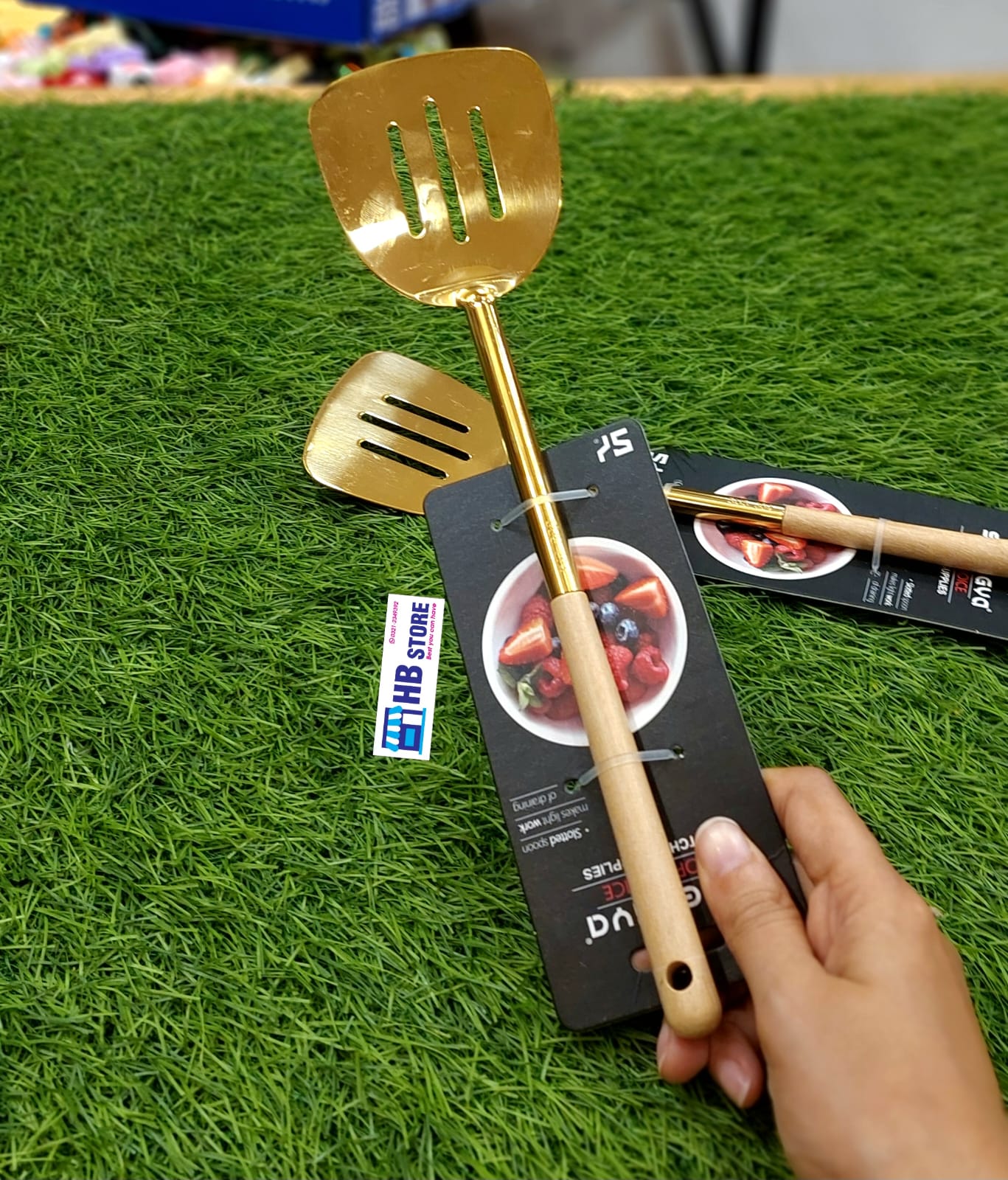 Elegant Gold Kitchen Turner Spoon