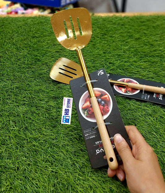 Elegant Gold Kitchen Turner Spoon