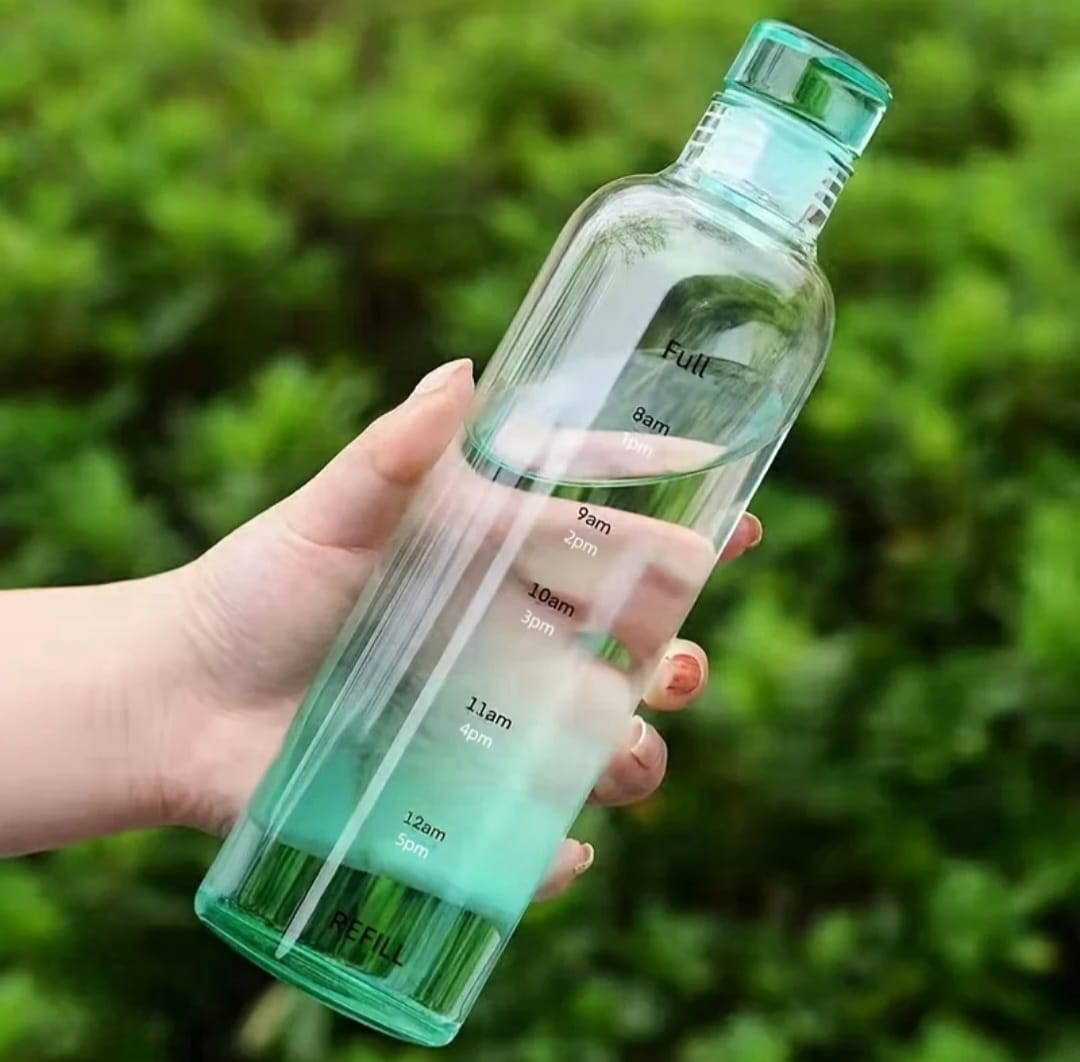 Elegant Leakproof Water Bottle with Time Scale
