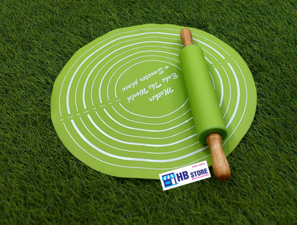 Dough Master Set – Silicone Mat & Rolling Pin Combo