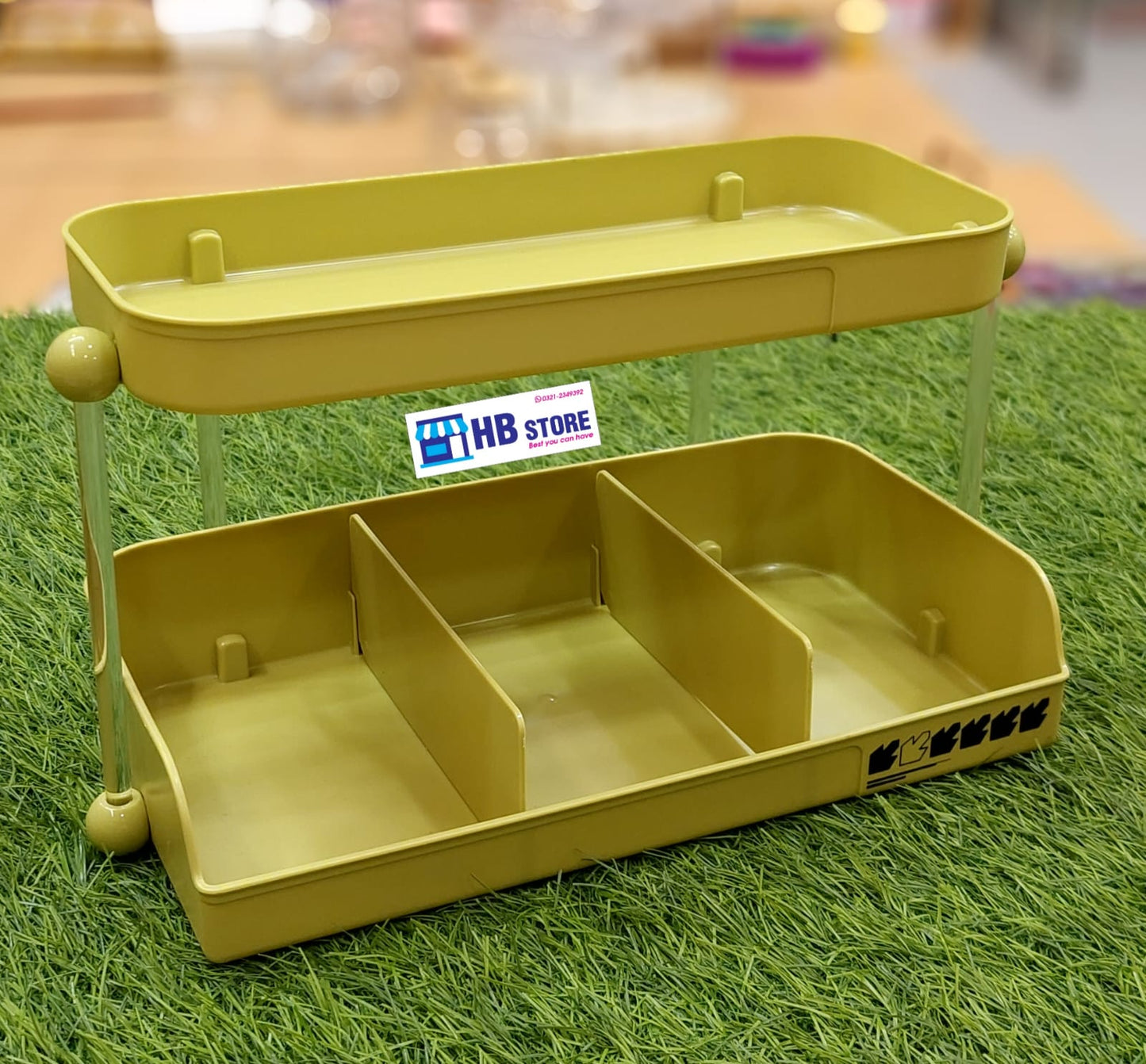 2-Tier Multipurpose Plastic Organizer Rack