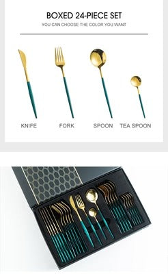 24 Pcs Stainless Steel Cutlery Set