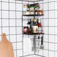 Double Layer Iron Wall Mounted Shelf For Kitchen Bathroom, Shower Shampoo Cosmetic Organizer Rack, Toilet Storage Shelves