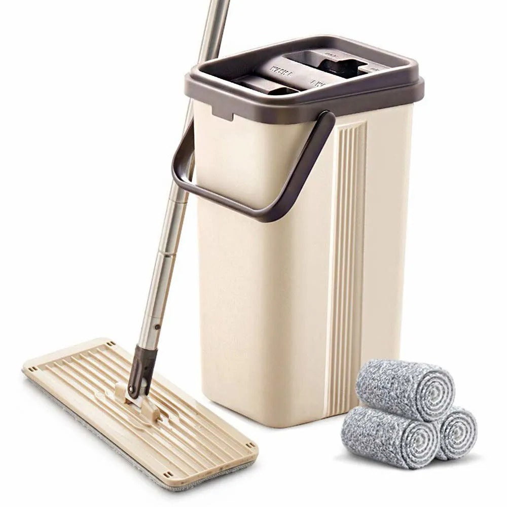 Flat Mop with Bucket 360 Degree Cleaning