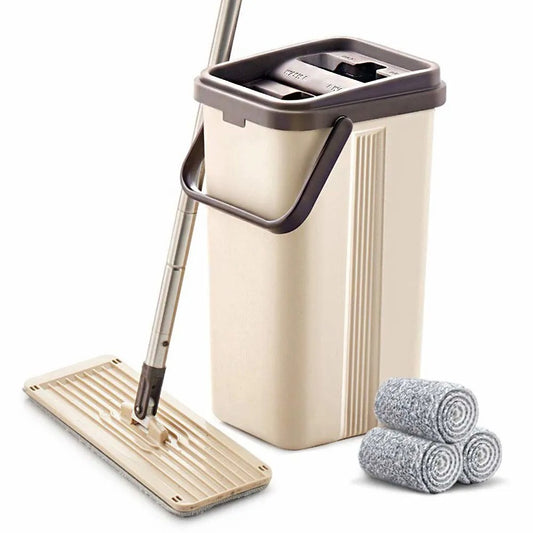 Flat Mop with Bucket 360 Degree Cleaning