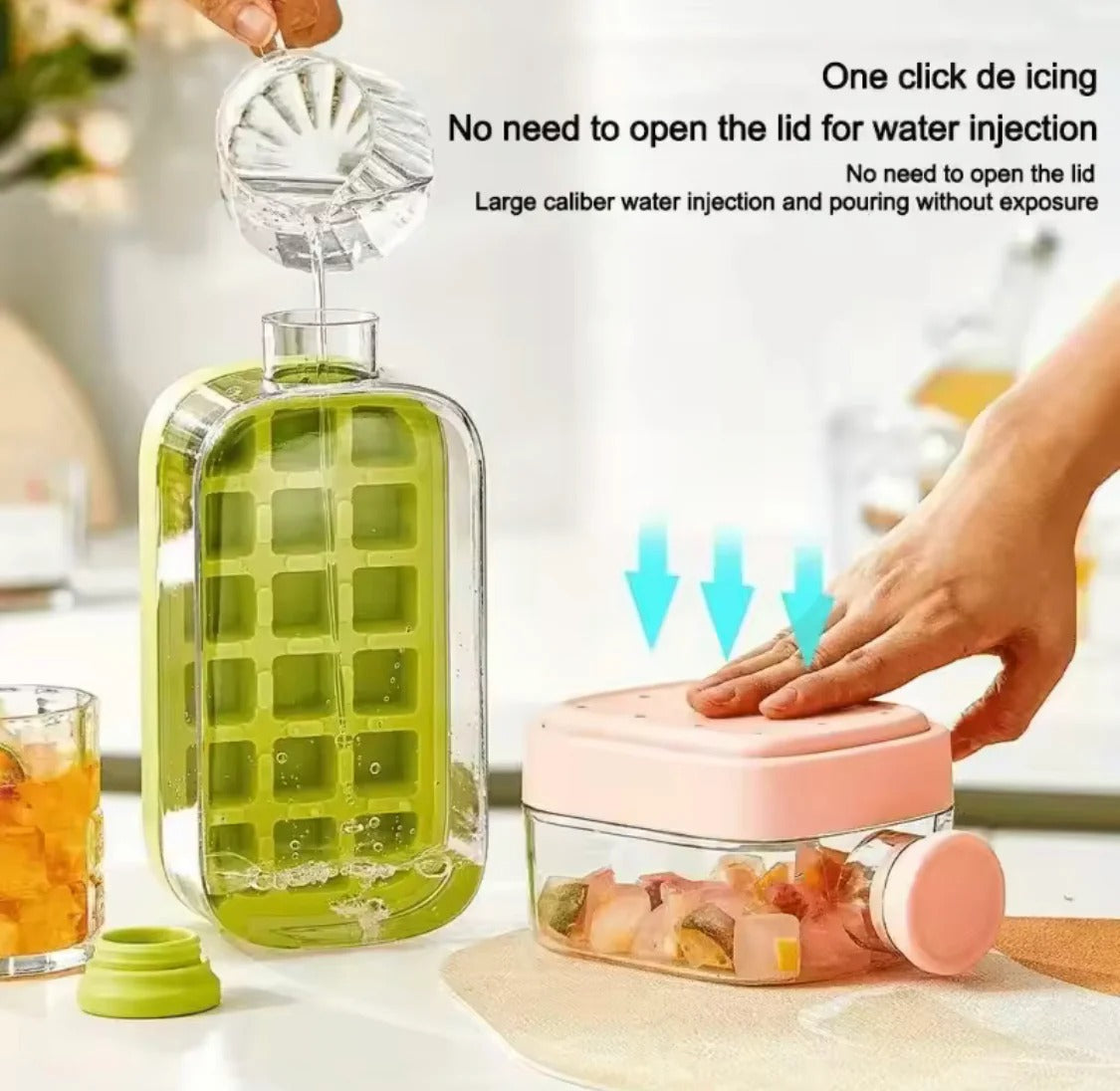 2in1 Ice Cube Box Bottle (Random Color)