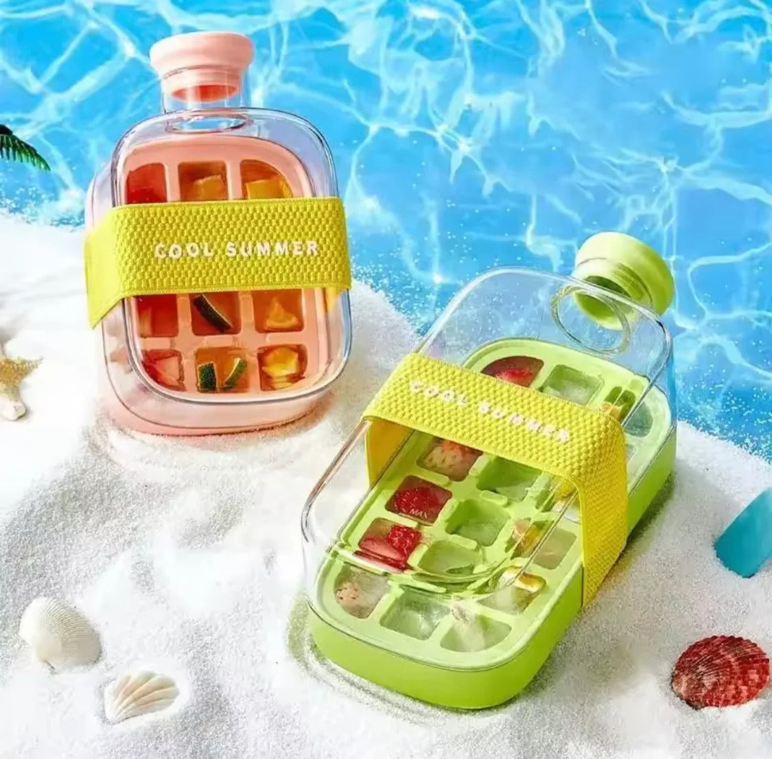 2in1 Ice Cube Box Bottle (Random Color)