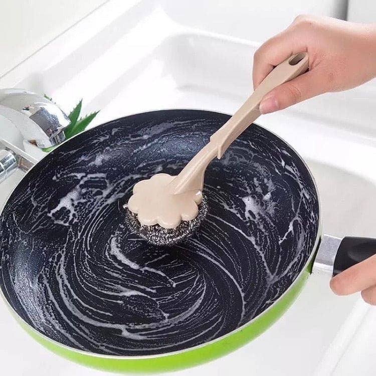 Wire Ball Cleaning Brush, Dish Cleaning Brush (Random Color)