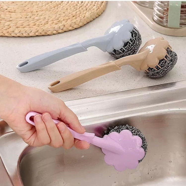 Wire Ball Cleaning Brush, Dish Cleaning Brush (Random Color)