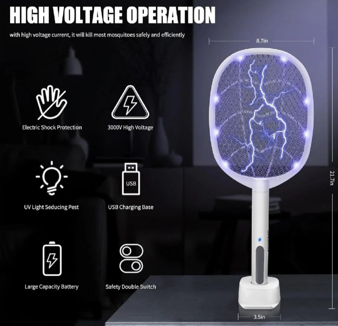 2-in-1 Rechargeable Mosquito Killer Racket