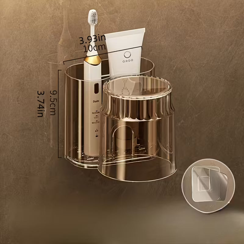 Wall Mounted Toothbrush Holder Organizer – Bathroom Storage Rack