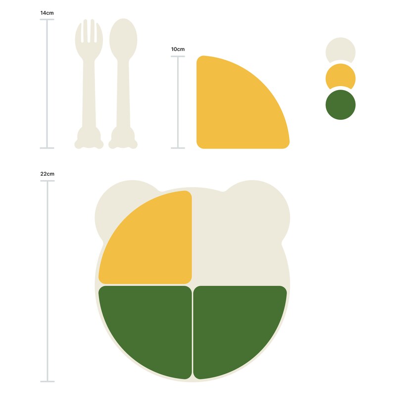 Turkish Kids Portion Plates