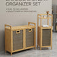 Eco-Friendly Bamboo Tilt-Out Laundry Hamper & Storage Cabinet