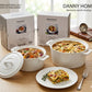 Danny Home White Porcelain Round Casserole Dish with Lid