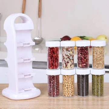 8pcs Rotate Spice Rack