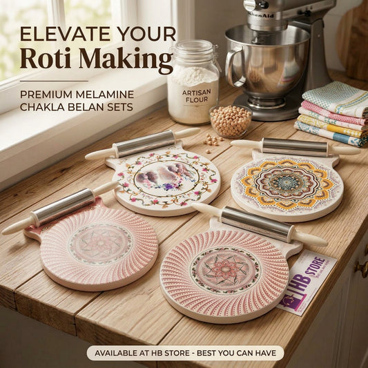 Turkish Design Melamine Chakla Belan Set