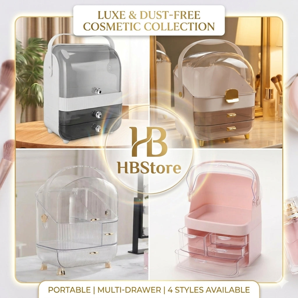 Luxe Dust-Free Portable Cosmetic & Makeup Organizer"