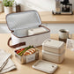 3-Tier Stackable Bento Lunch Box Set with Insulated Thermal Bag