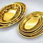 Elegant Gold Oval Serving Trays