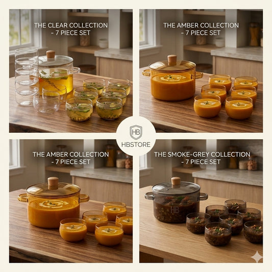 Stovetop Safe Glass Casserole Pot and Bowl Set