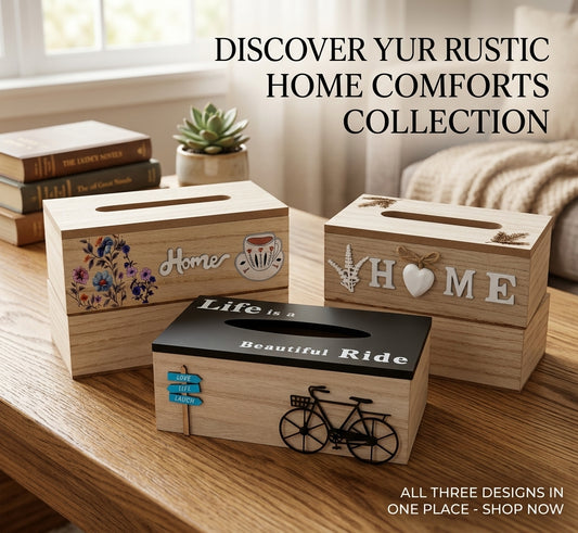 Rustic Wooden Tissue Box Holder