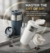 Dual-Sip Stainless Steel Travel Coffee Mug