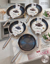 DSFE Tri-Ply Stainless Steel Laser-Crafted Honeycomb Fry Pan