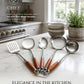 Classic Wood & Steel 5-Piece Cooking Tool Set