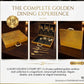 24-piece premium stainless steel golden cutlery set