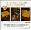 24-piece premium stainless steel golden cutlery set