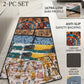 Artisan Floors Ultra-Low 3mm Non-Slip Artistic 2-Piece Rug Set