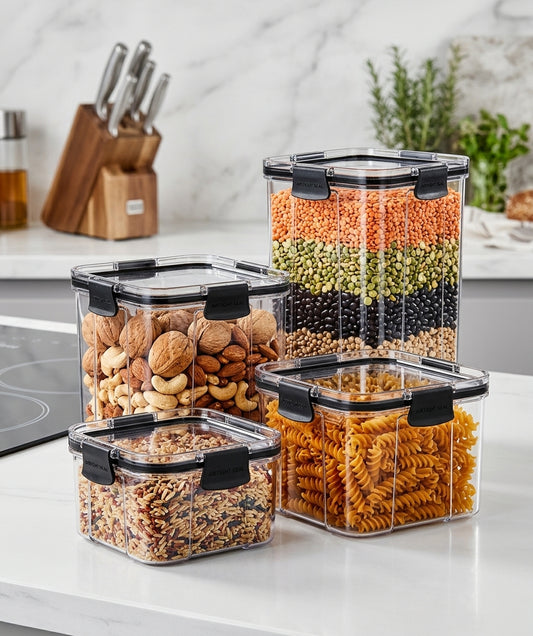 Premium Clear Acrylic Airtight Food Storage Jar
