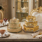 Luxury 3-Piece Gold Lace & Geometric Candy Box Set