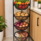4-Tier Metal Wire Mesh Vegetable & Fruit Basket Trolley