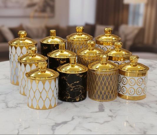 Aura Gold Trim Luxury Canister Set