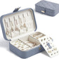 Travel Diamond Quilted Jewelry Case Storage for Ring Earrings Necklace