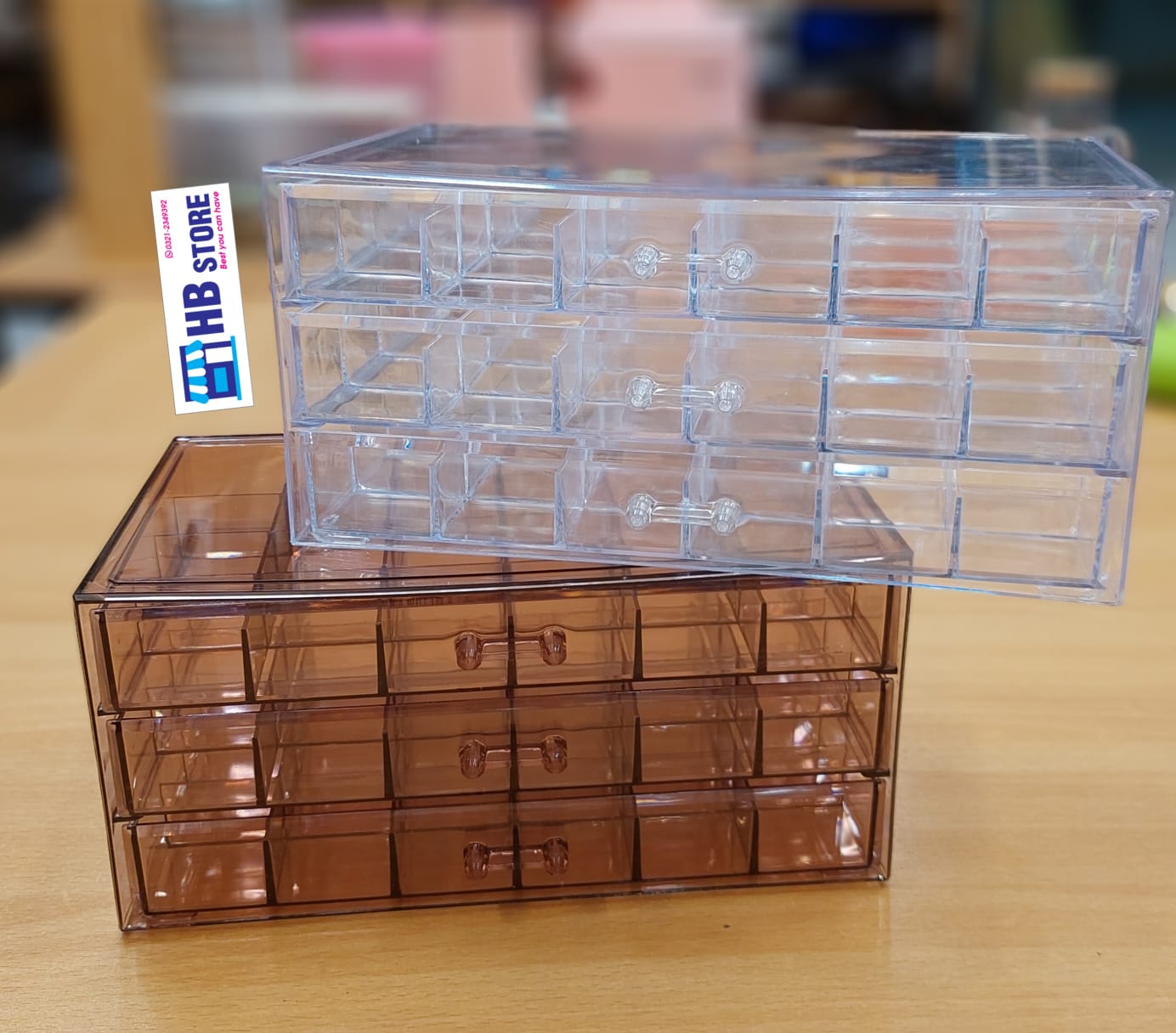 3 Layer Jewelry Organizer Box, 72 Cells Antioxidant Acrylic Clear Jewelry Box