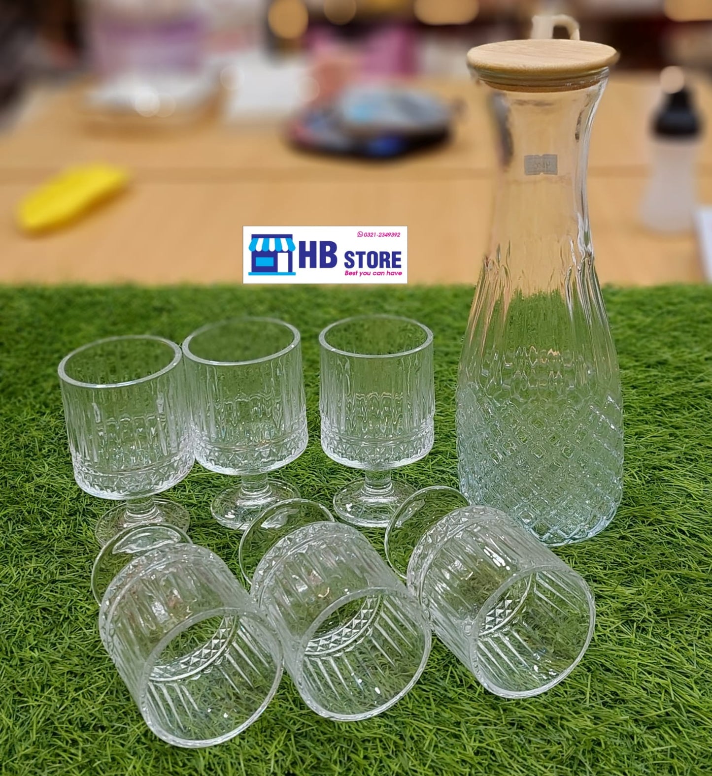 Elegant Vintage-Style Juice Jug and Pedestal Glasses