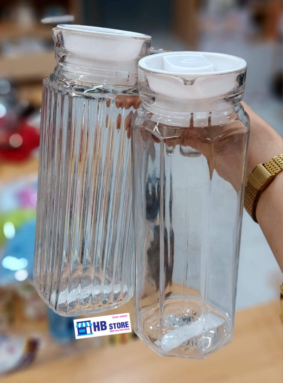 GLASS PITCHER 1.1 LITER Jug with lid