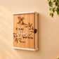 Decorative Wood Key Holder Organizer with Hinged Door