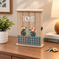 Decorative Wood Key Holder Organizer with Hinged Door