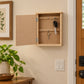 Decorative Wood Key Holder Organizer with Hinged Door